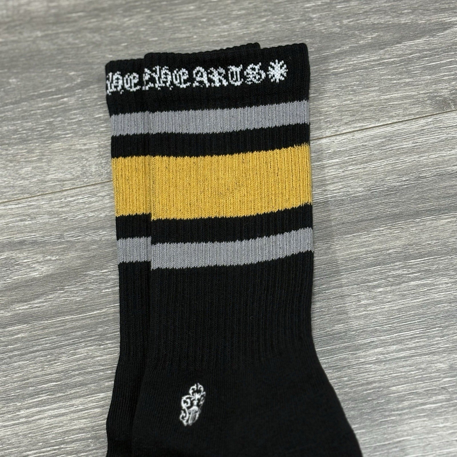Size Large (9-13 US) - Chrome Hearts Sport Socks ' Black ' | NEW!