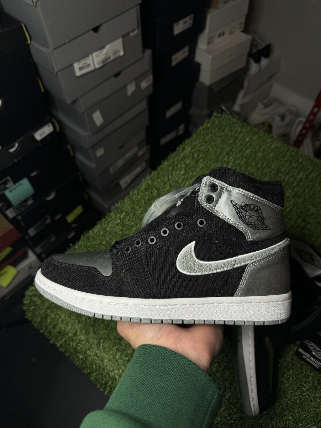 Size 7.5 - Jordan 1 Retro High OG  ALEALI MAY BLACK SHADOW GREY | BRAND NEW!