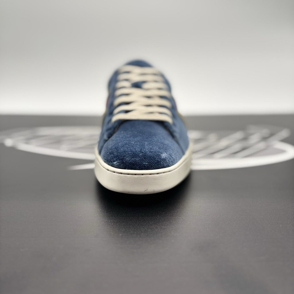 Size 9 G (9.5 US) - Gucci Ace ‘ Velvet Blue ‘ | GOOD CONDITION!