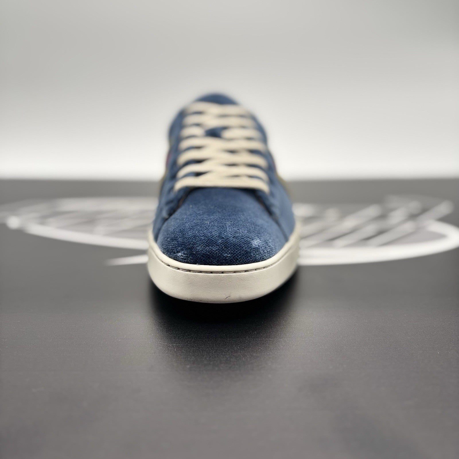 Size 9 G (9.5 US) - Gucci Ace ‘ Velvet Blue ‘ | GOOD CONDITION!