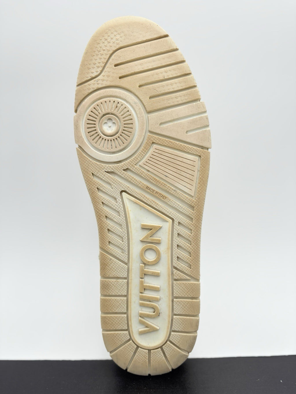 Size 9 LV (10-10.5 US) Louis Vuitton Trainer Denim ' Beige White ' | GOOD COND!