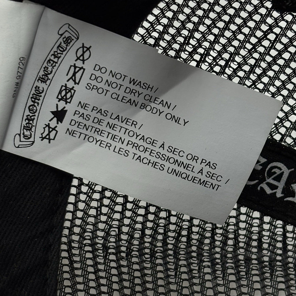 Chrome Hearts Plus Cross Seal Stamp Trucker Hat ' Black ' | GOOD CONDITION!