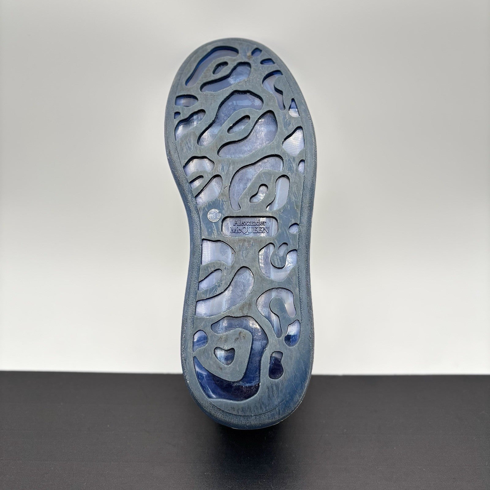 Size 43 EU (10 US) - Alexander McQueen ' White, Blue Bottoms ' | GOOD CONDITION!
