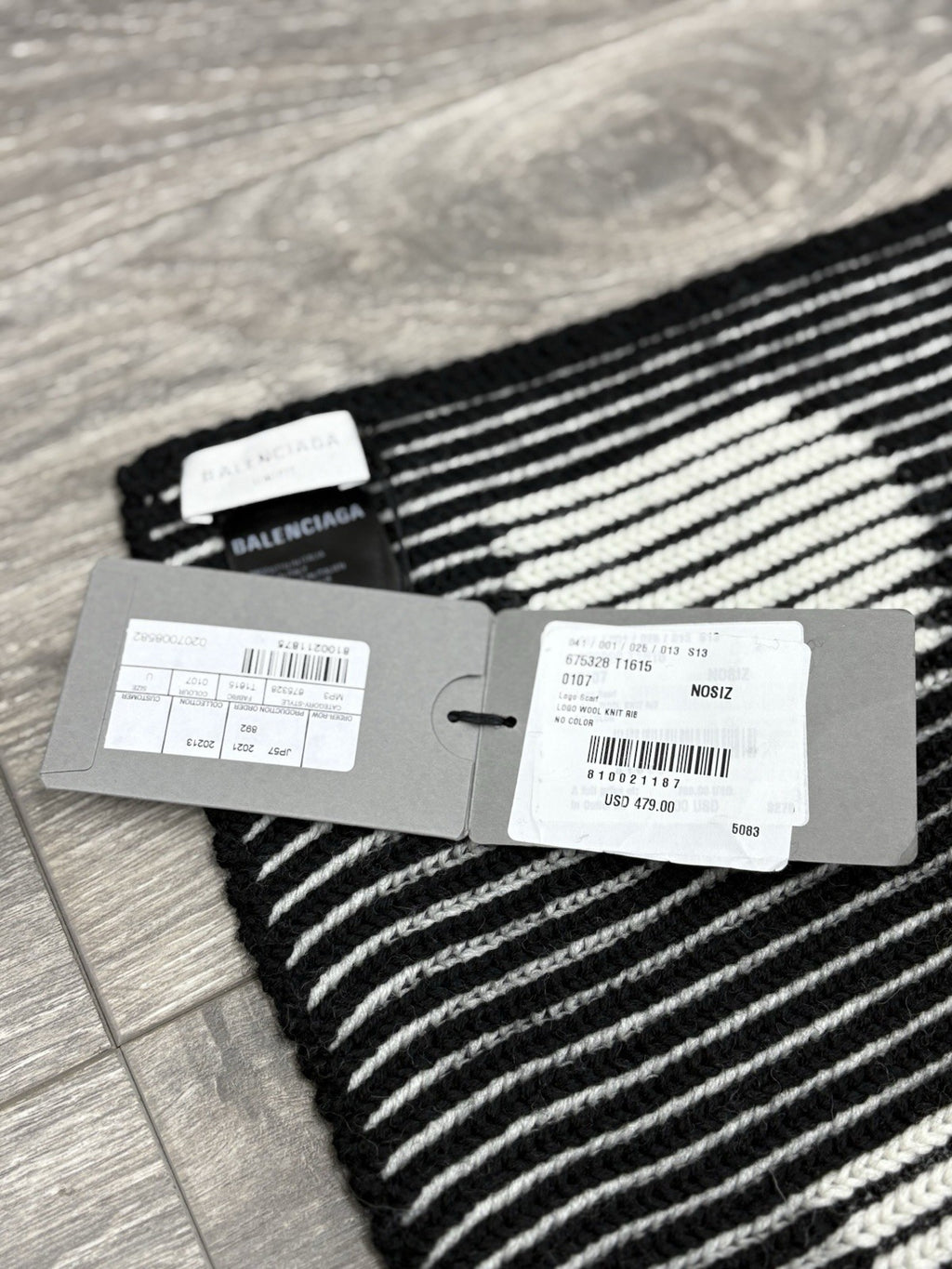 Balenciaga Logo Printed Wool Scarf | NEW!