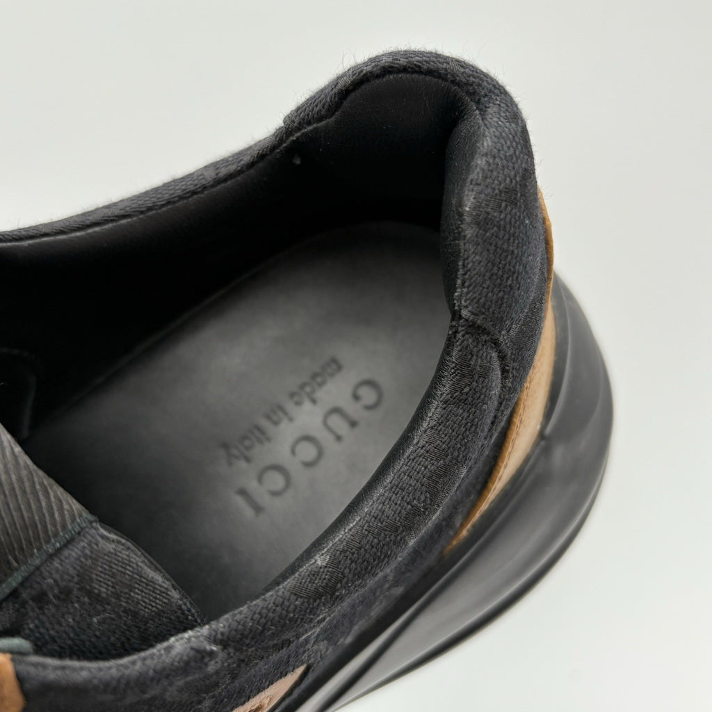 Size 11.5 G (12 US) Gucci Rhyton GG Supreme ' Black Khaki Beige ' | SUPER CLEAN!