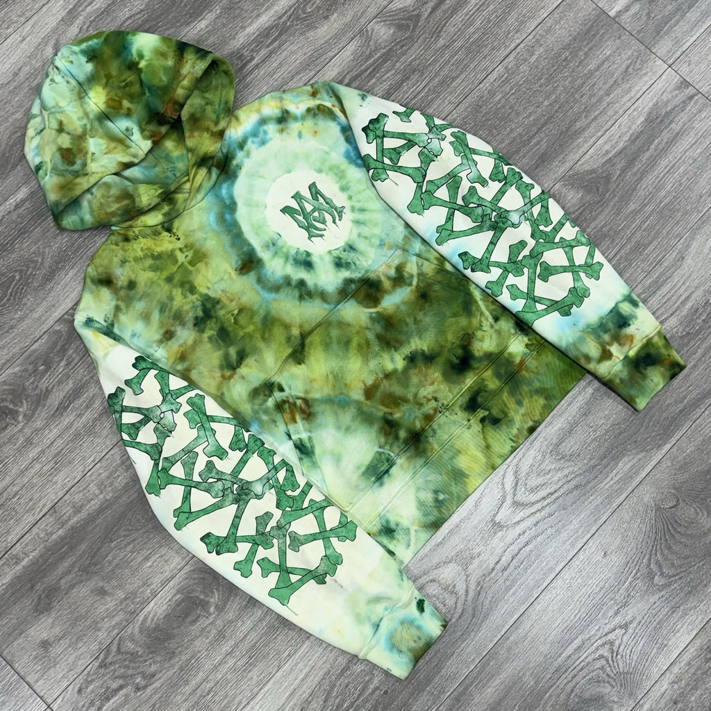 Size M - Amiri Tie Dye Bones Hoodie ' Green ' | GREAT CONDITION!