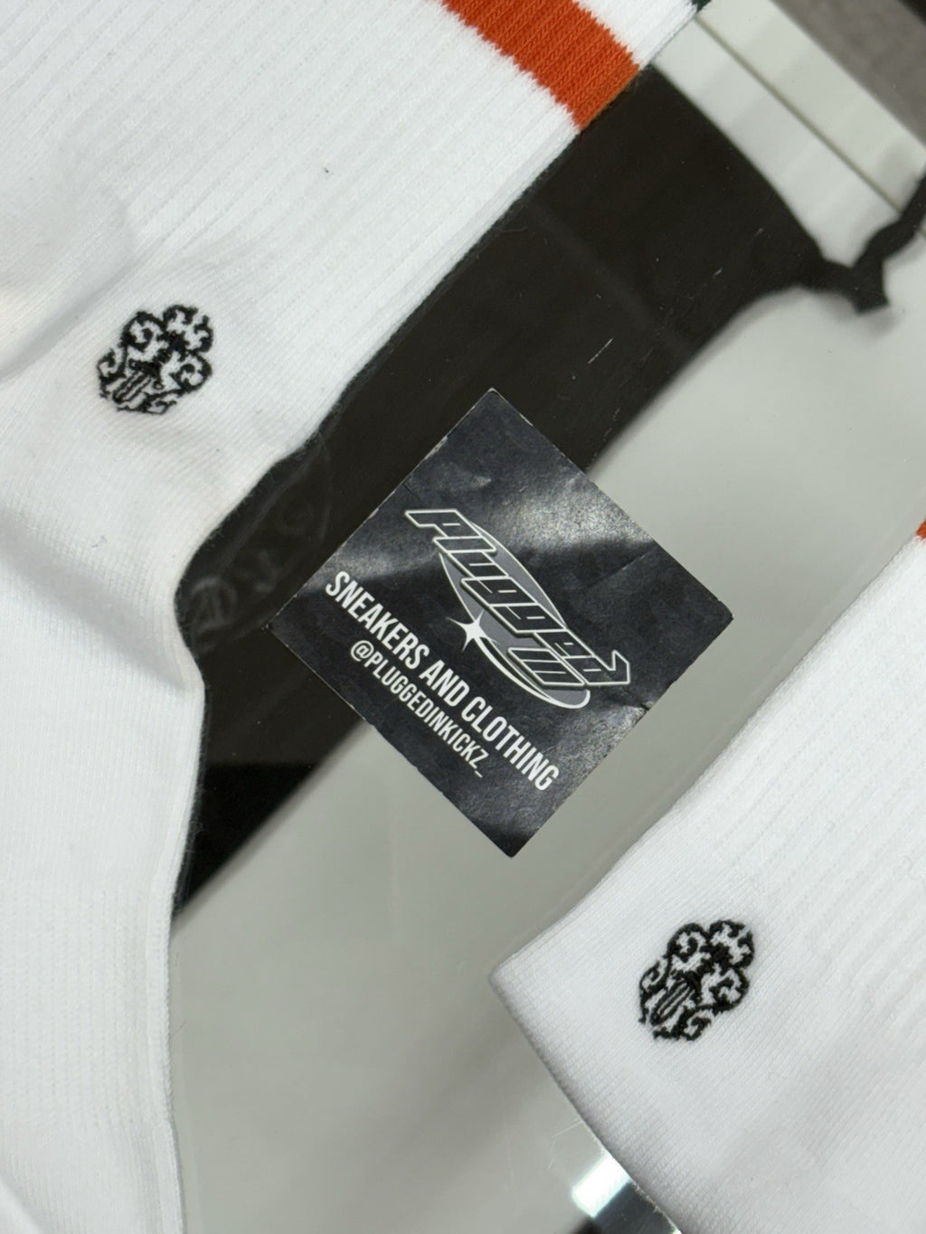 Size Large (9-13 US) - Chrome Hearts Miami Socks ' White ' | NEW!