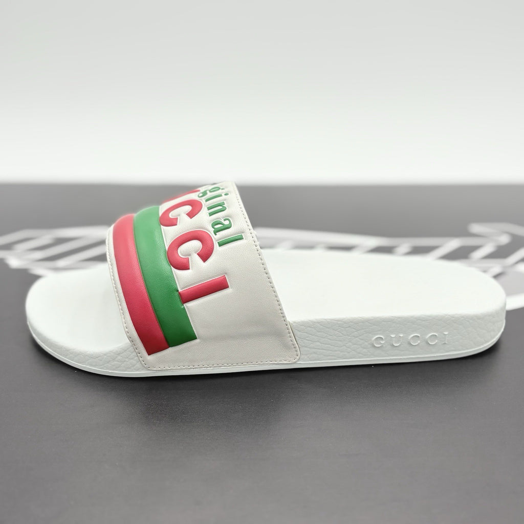 Size 8 G (8.5 US) Gucci Slide " Original Gucci - White " | NEW!