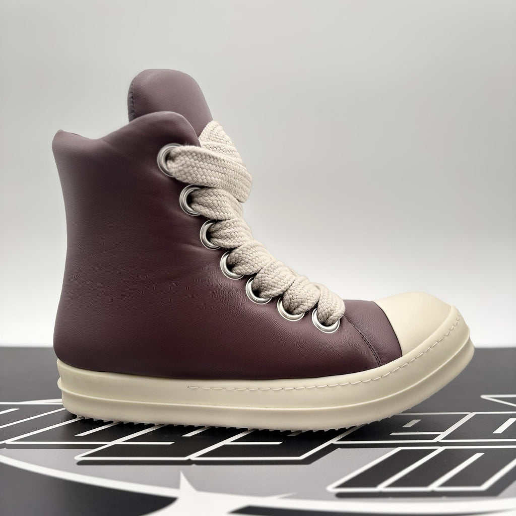 Size 41 (8 US) - Rick Owens Jumbo Lace Padded Ramones ' Amethyst ' | SUPER CLEAN