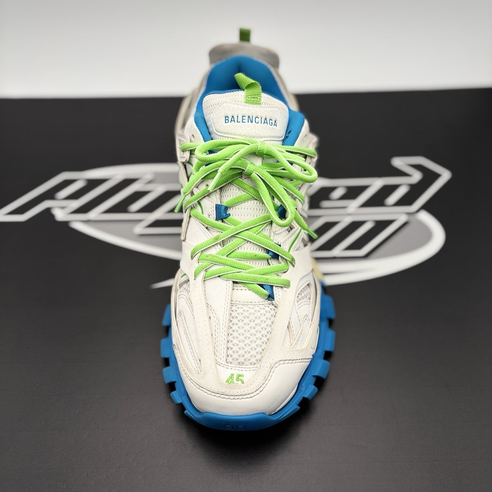Size 45 (12 US) - Balenciaga Track ' White Blue Green ' | GREAT CONDITION!