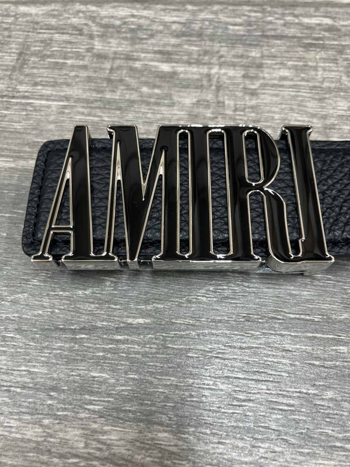 Amiri Core Logo Buckle ' Black/Black/Gold-Tone ' Belt | BRAND NEW! | SIZE 100