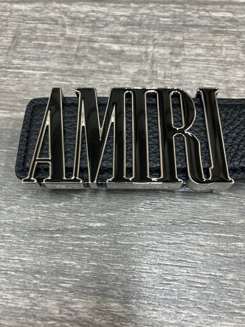 Amiri Core Logo Buckle ' Black/Black/Gold-Tone ' Belt | BRAND NEW! | SIZE 100