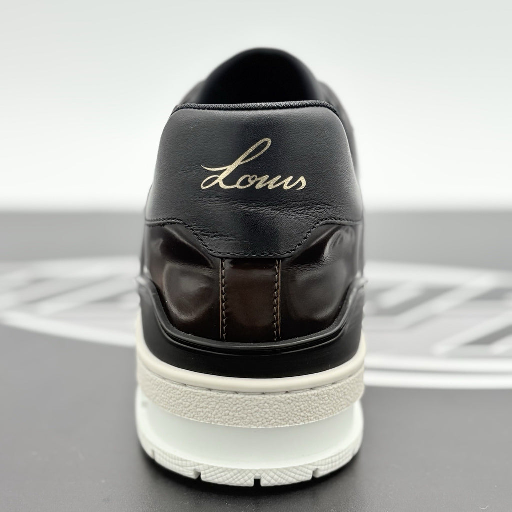 Size 7.5 LV (8.5-9 US) Louis Vuitton Trainer ' Brown Patent ' | SUPER CLEAN!