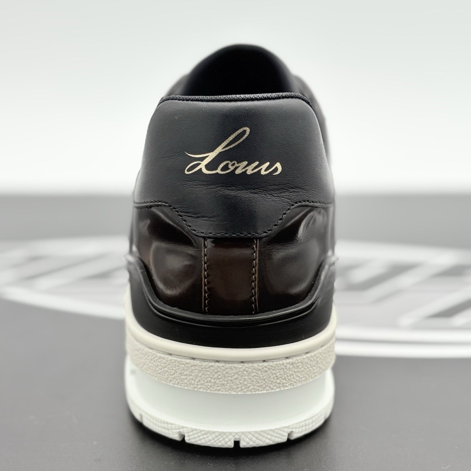 Size 7.5 LV (8.5-9 US) Louis Vuitton Trainer ' Brown Patent ' | SUPER CLEAN!