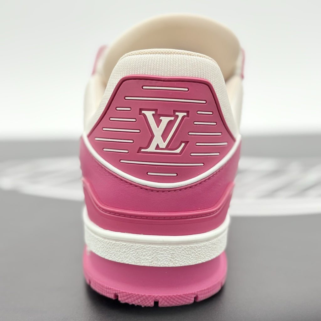 Size 10 LV (11-11.5 US) - Louis Vuitton Trainer ' White Pink ' | EXCELLENT COND!