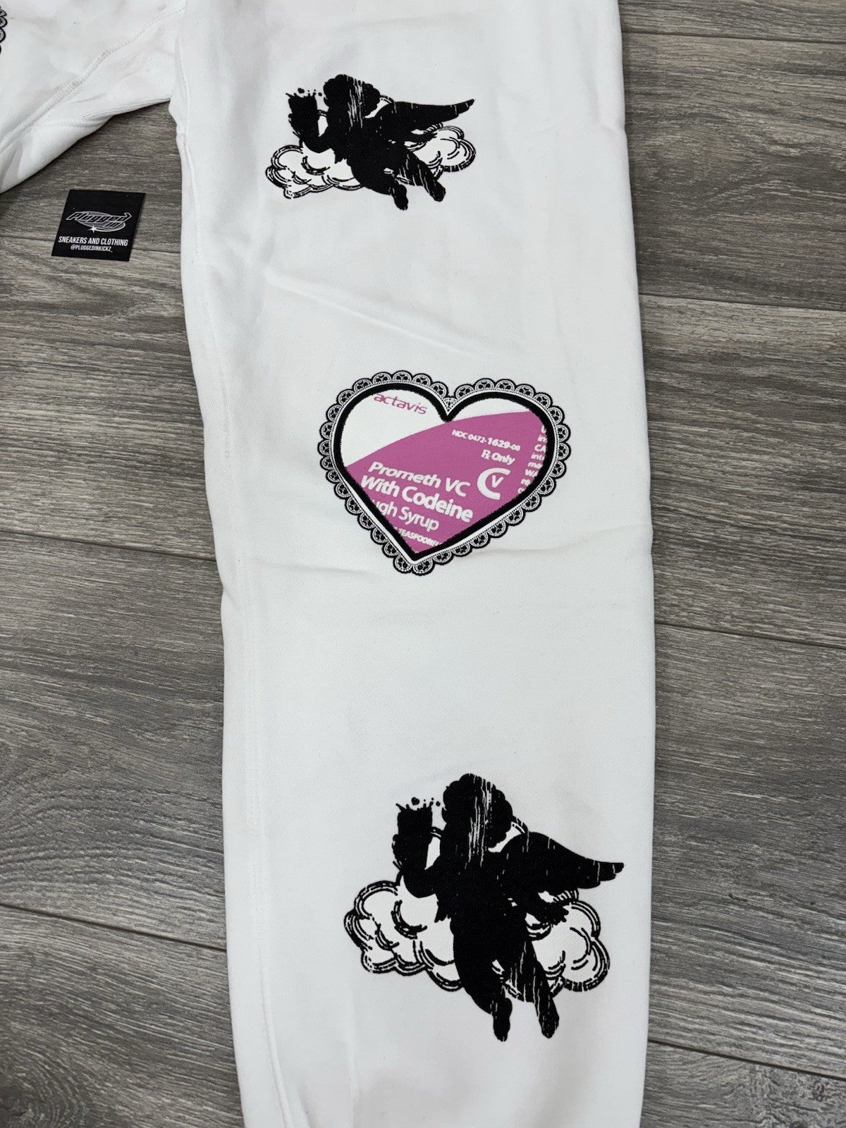 Size XL - That's A Awful Lot Of Cough Syrup Sweatpants ‘Valentines White‘ | NEW!