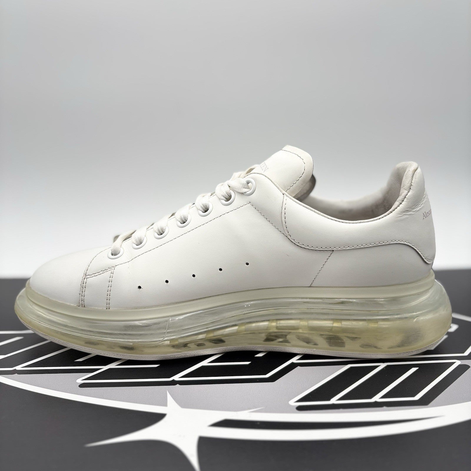 Size 45 EU (12 US) - Alexander McQueen ‘ White Clear Sole ‘