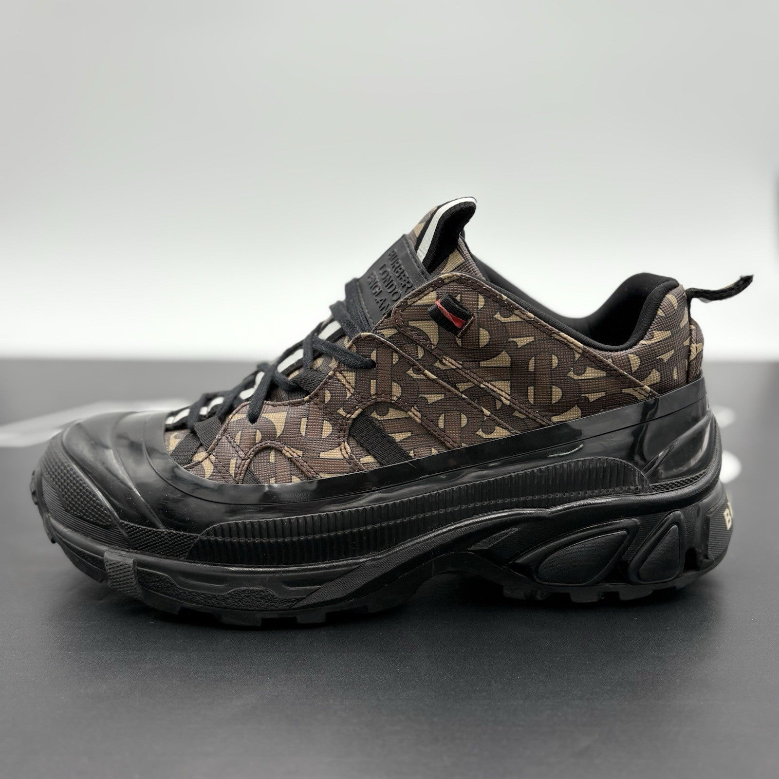 Size 40.5 (7.5 US) Burberry Arthur Low-Top  ' Monogram Print ' | GREAT CONDITION