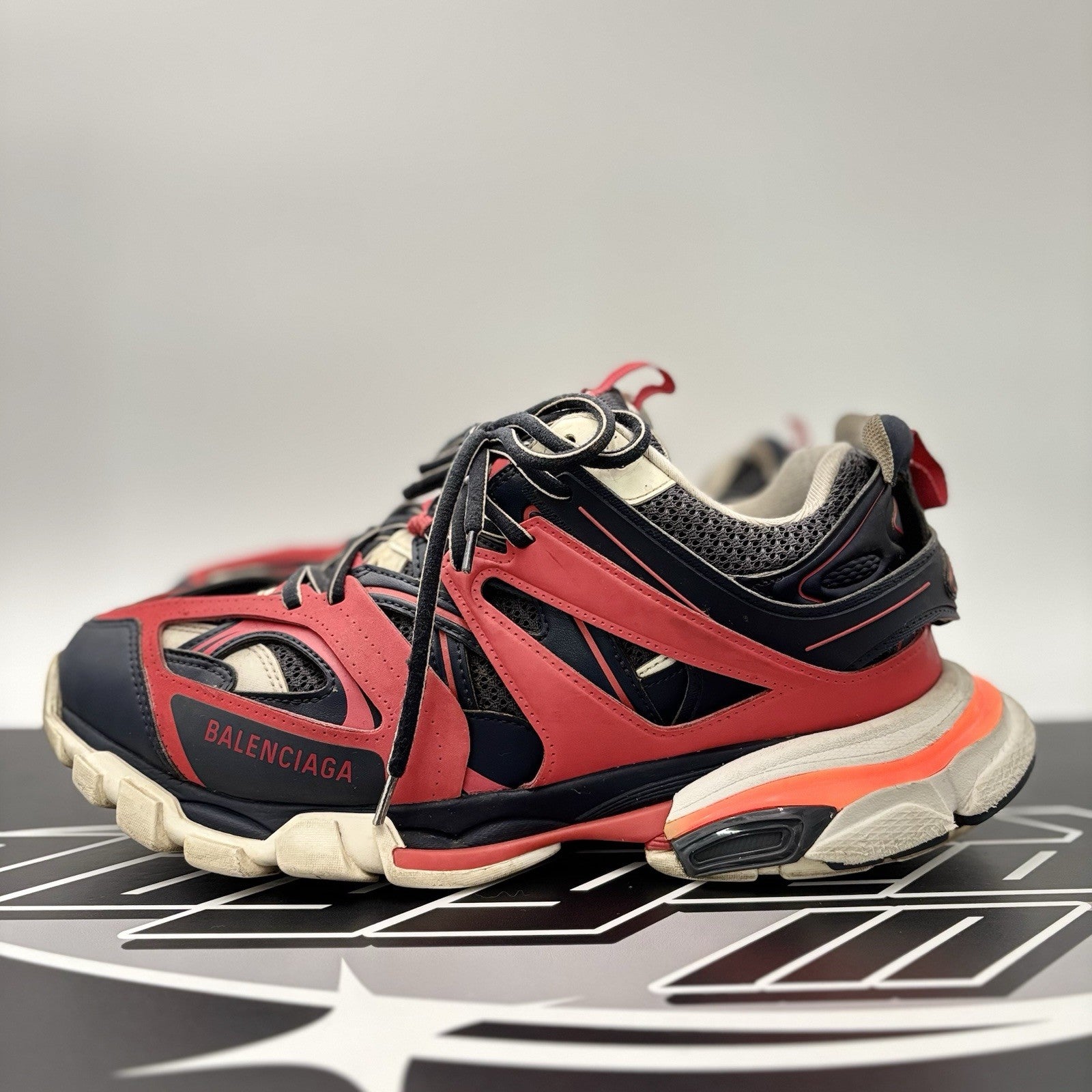 Size 43 (10 US) - Balenciaga Track LED Sneaker ' Navy, Red '