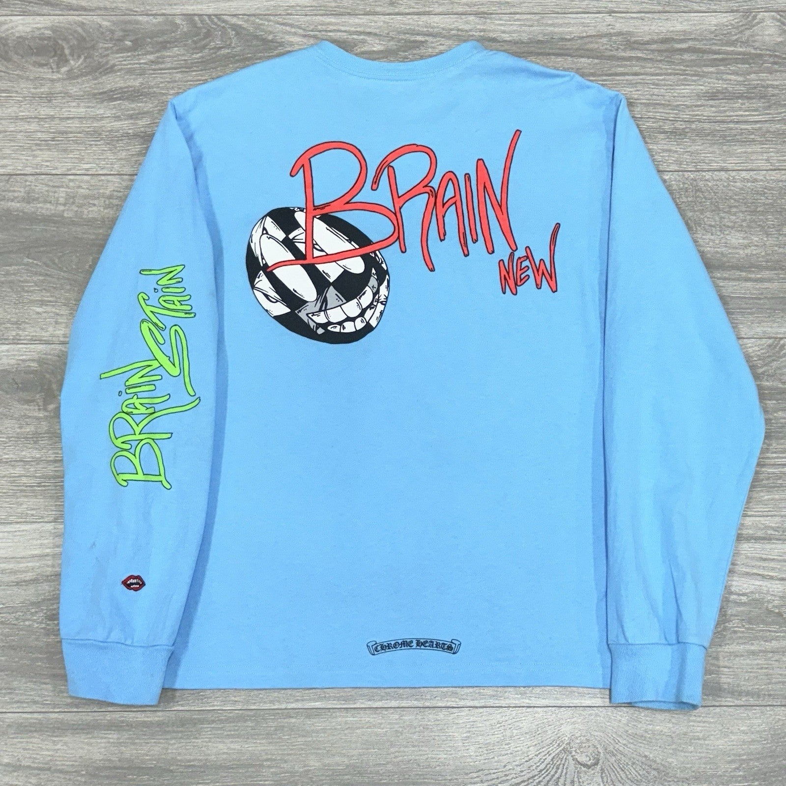 Size XL - Chrome Hearts Matty Boy Brain New Long Sleeve Shirt ' Blue ' | GREAT!