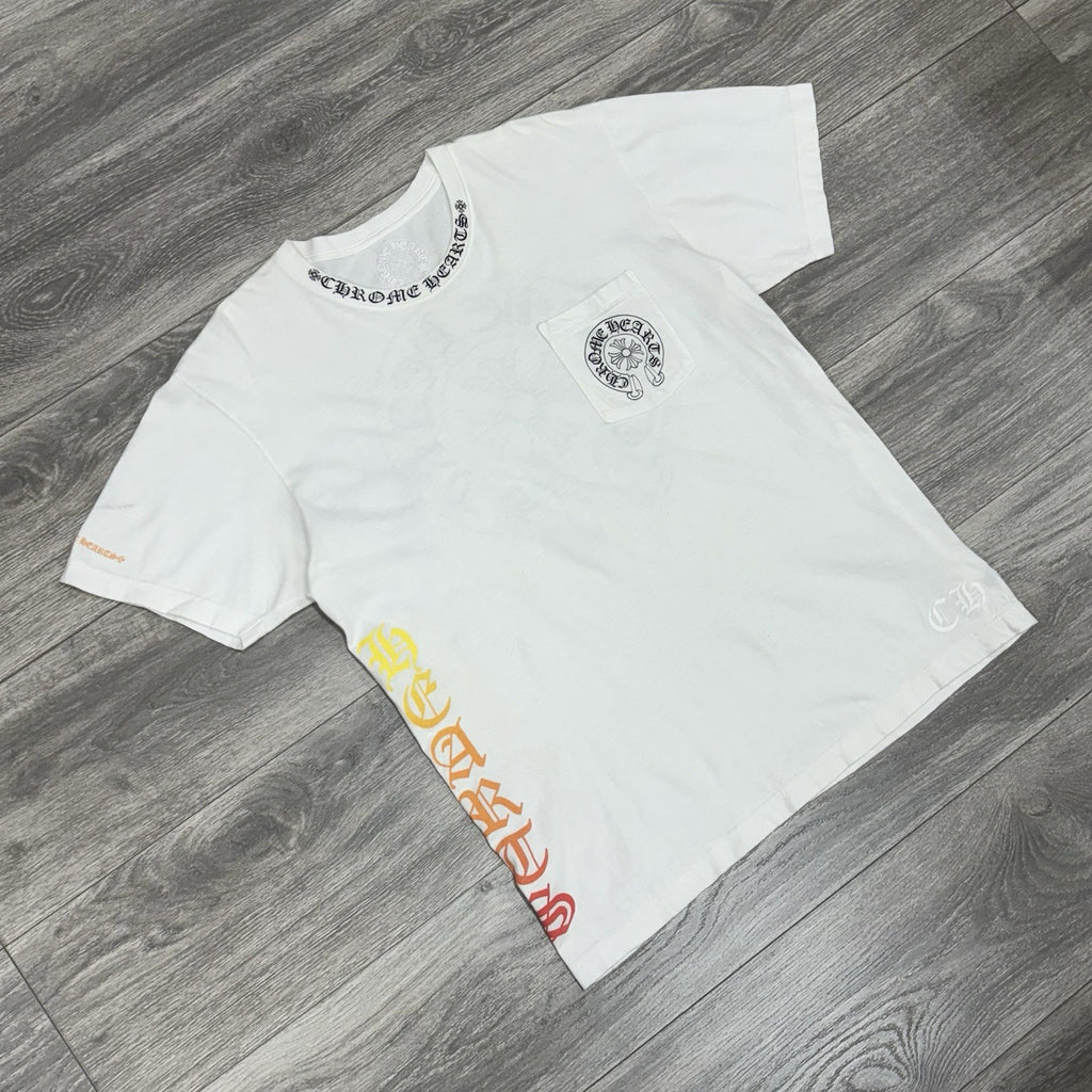 Size Large - Chrome Hearts Gradient Logo T-Shirt ' White ' | GREAT CONDITION!