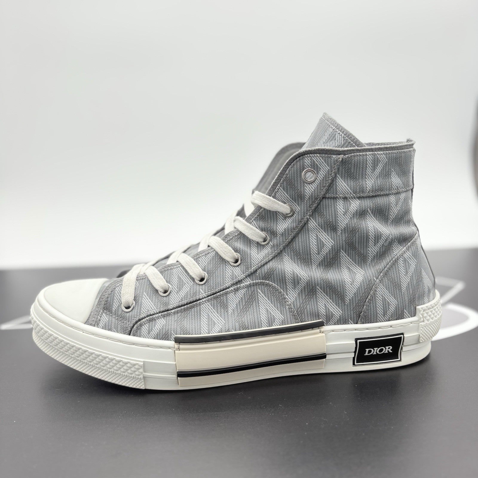 Size 45 (12 US) - Dior B23 High CD Diamond ' Grey White ' | GOOD CONDITION!