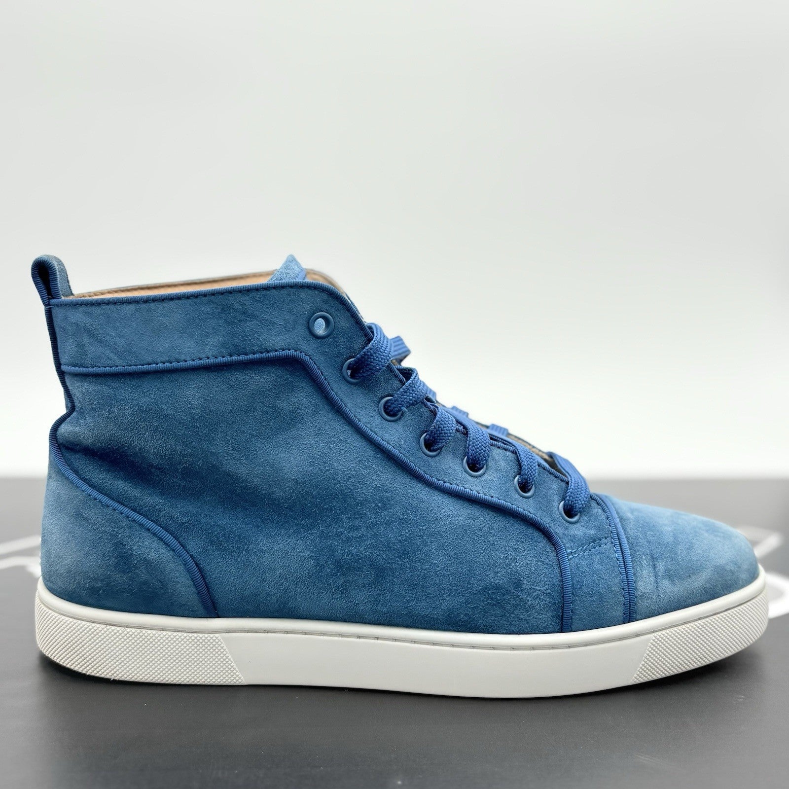 Size 43.5 (10.5 US) -Christian Louboutin High ' Blue White’ | GOOD CONDITION!