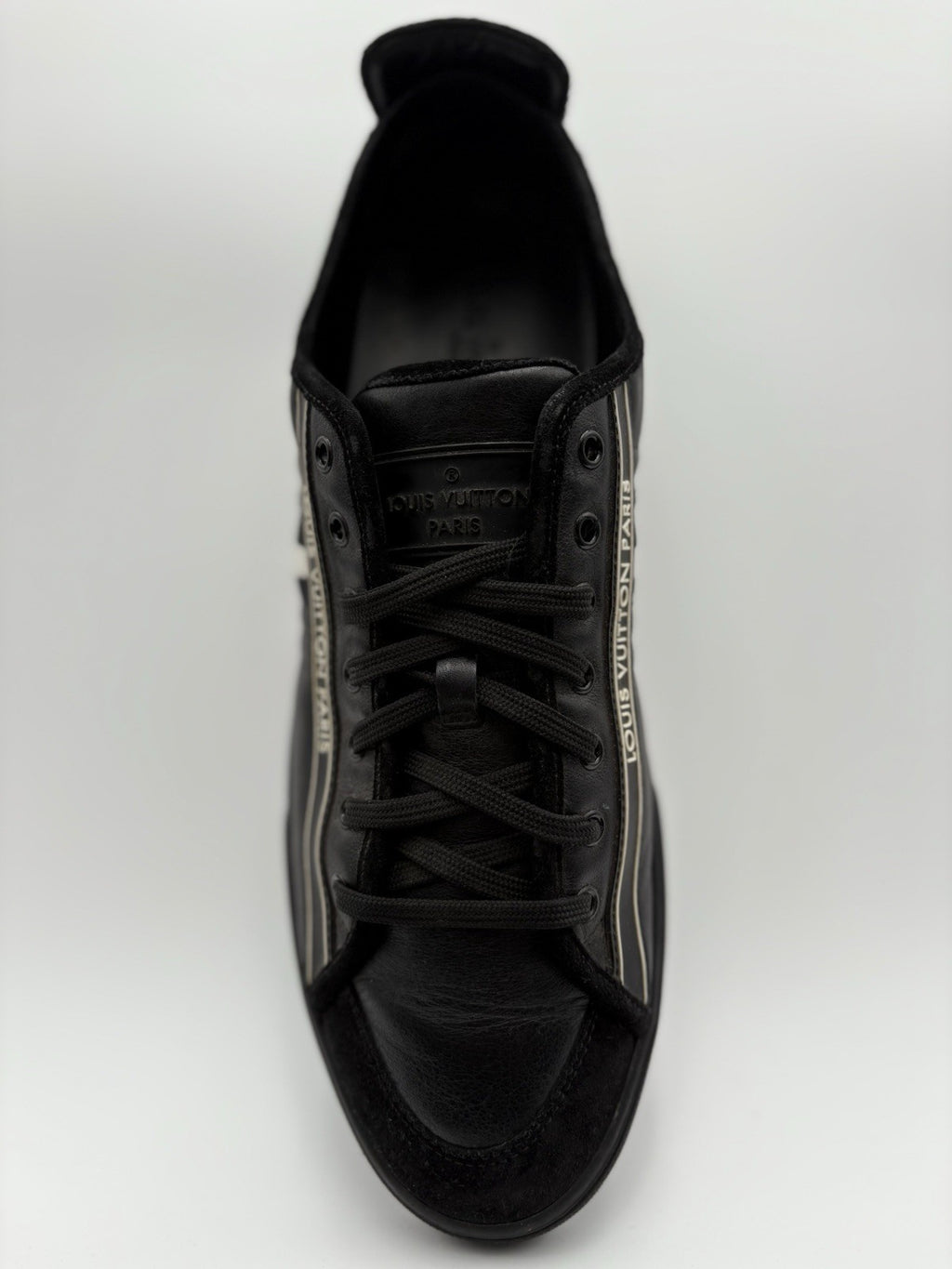 Size 11 LV (12-12.5 US) Louis Vuitton Suede & Leather Cosmos ' Black ' | CLEAN!