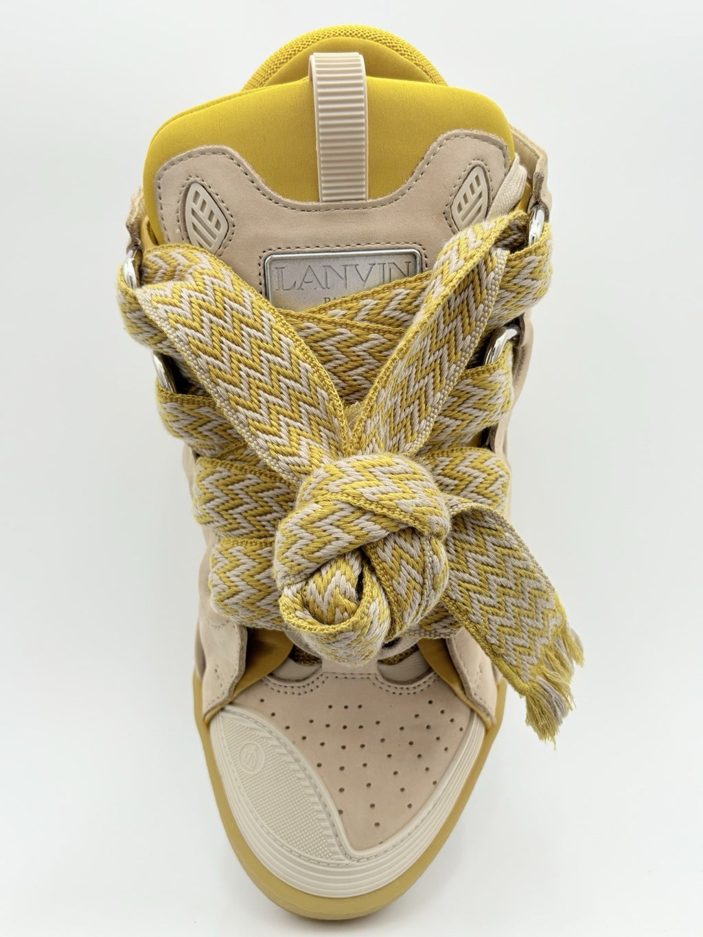Size 45 (12 US) - Lanvin Curb Sneaker ' Beige Yellow ' | EXCELLENT CONDITION!