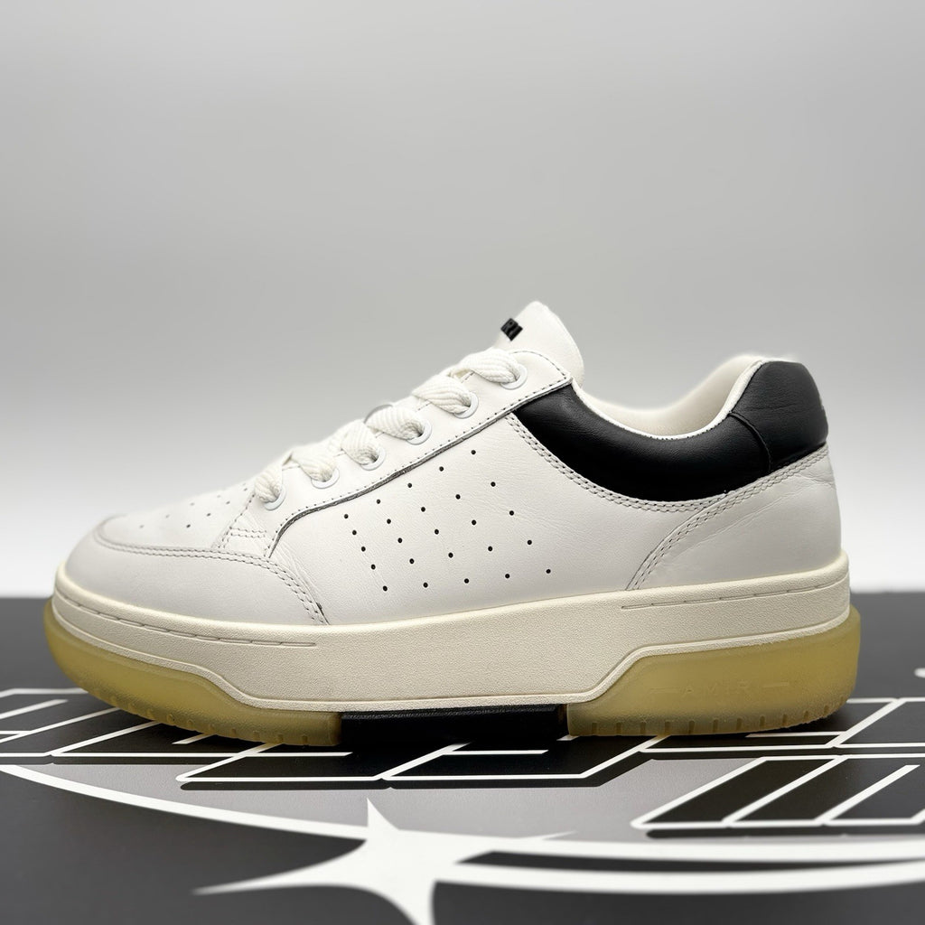 Size 43 (10US) - Amiri Stadium Low Top Sneakers ‘ White , Black ‘ | GOOD COND!
