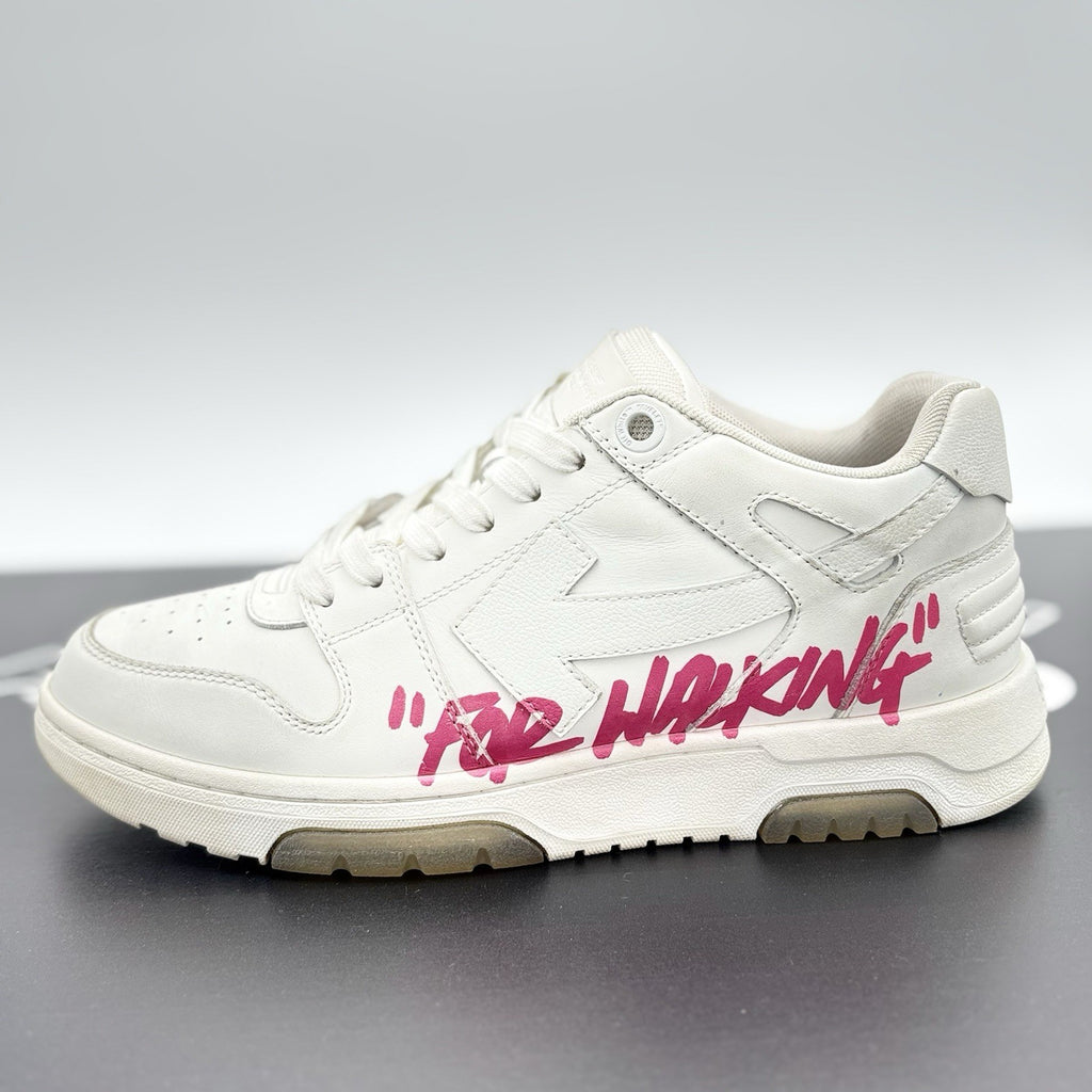 Size 42 (9 US) Off-White Out of Office “For Walking” ' White Fuchsia ' | GOOD!