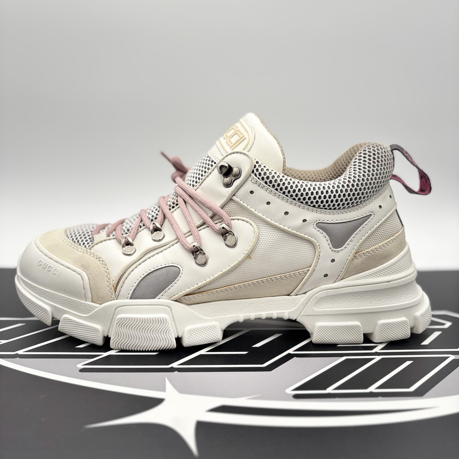 Size 12G (12.5 US) - Gucci Flashtrek SEGA ' White, Beige ' | GREAT CONDITION!