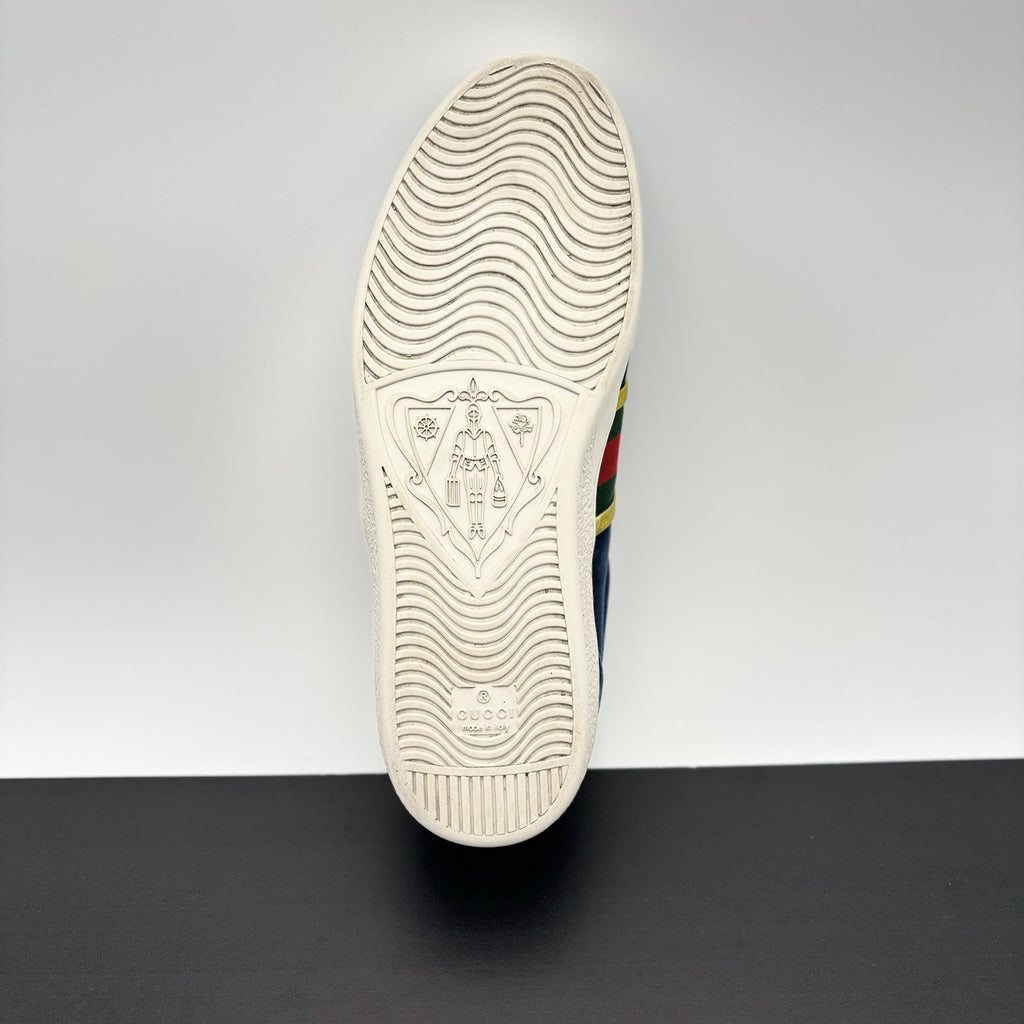 Size 9 G (9.5 US) - Gucci Ace ‘ Velvet Blue ‘ | GOOD CONDITION!