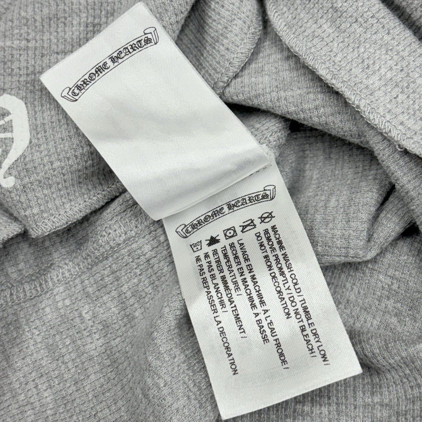 Size L - Chrome Hearts Dagger Long Sleeve Thermal ' Grey ' | WORN 1-3x