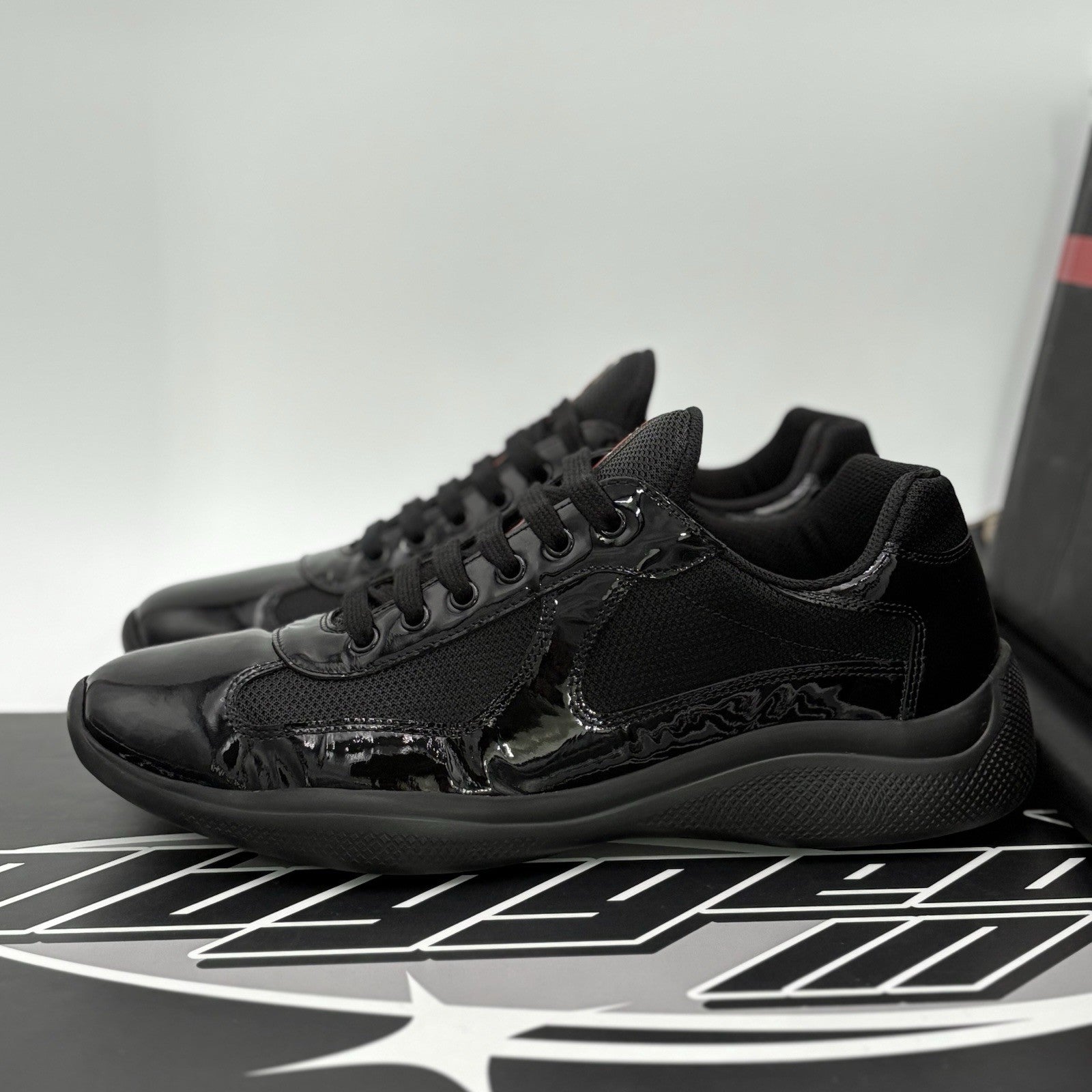 Size 10.5 UK (11.5 US) Prada Americas Cup ' Black ' | SUPER CLEAN!