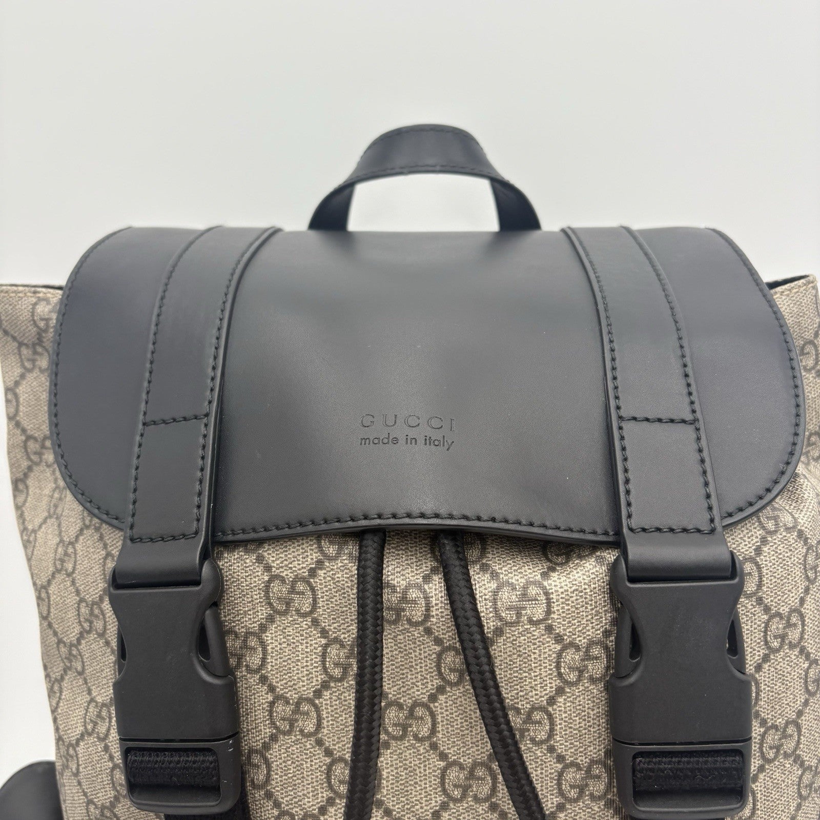 Gucci Soft Monogram GG Supreme Backpack ' Black Brown ' | GOOD CONDITION!