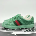 Size 10.5 G (11 US) - Gucci Ace GG Crystal Canvas ' Green ' | SUPER CLEAN!