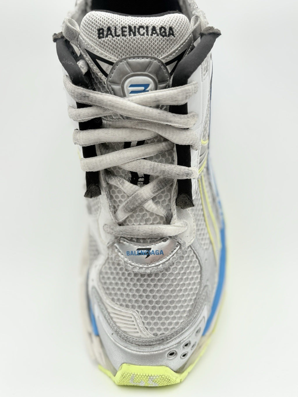 Size 45 (12 US) - Balenciaga Runner ' White Yellow Blue ' | EXCELLENT CONDITION!