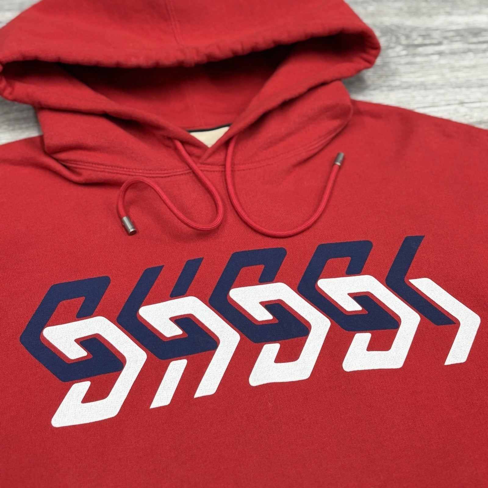 Size M - Gucci Mirrored Print Hoodie ' Red ' | GREAT CONDITION!