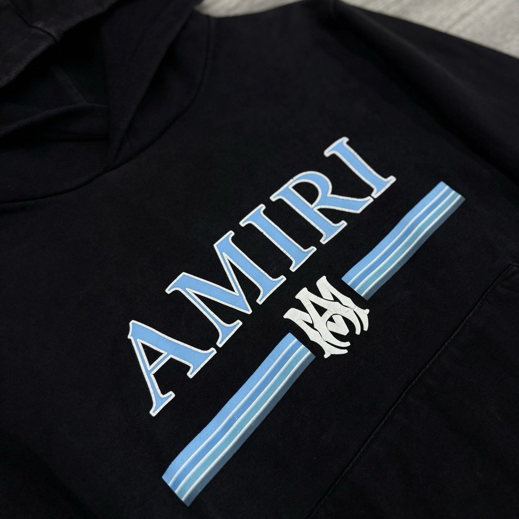 Size M - Amiri Bar Logo Hoodie ' Black ' | GREAT CONDITION!