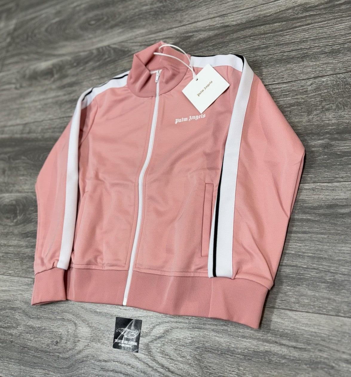 Size 10 - Palm Angels Classic Track Jacket ' Pink White ' | NEW!