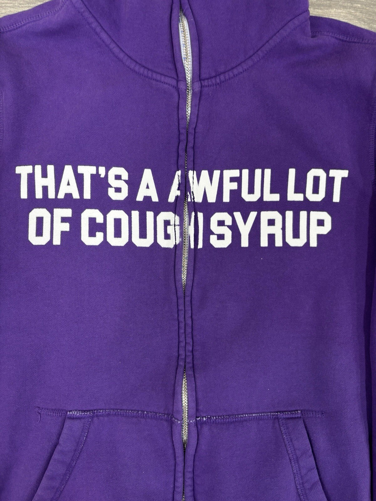 Size L - Awful Lot Of Cough Syrup Full Zip Up ‘ Purple ‘ | BRAND NEW!