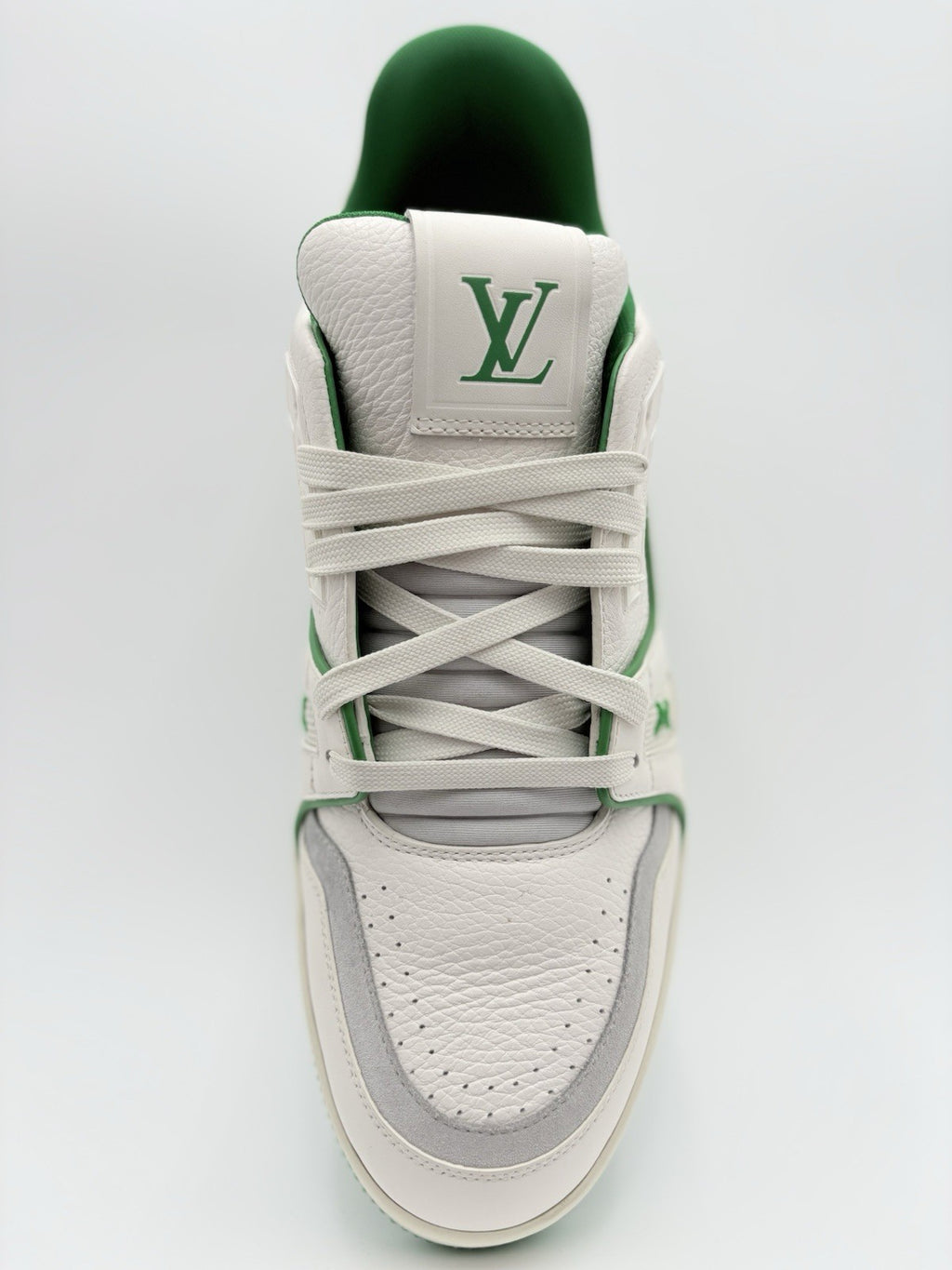 Size 9 LV (10-10.5 US) - Louis Vuitton Trainer ' White Green ' | ONLY WORN 1-3x