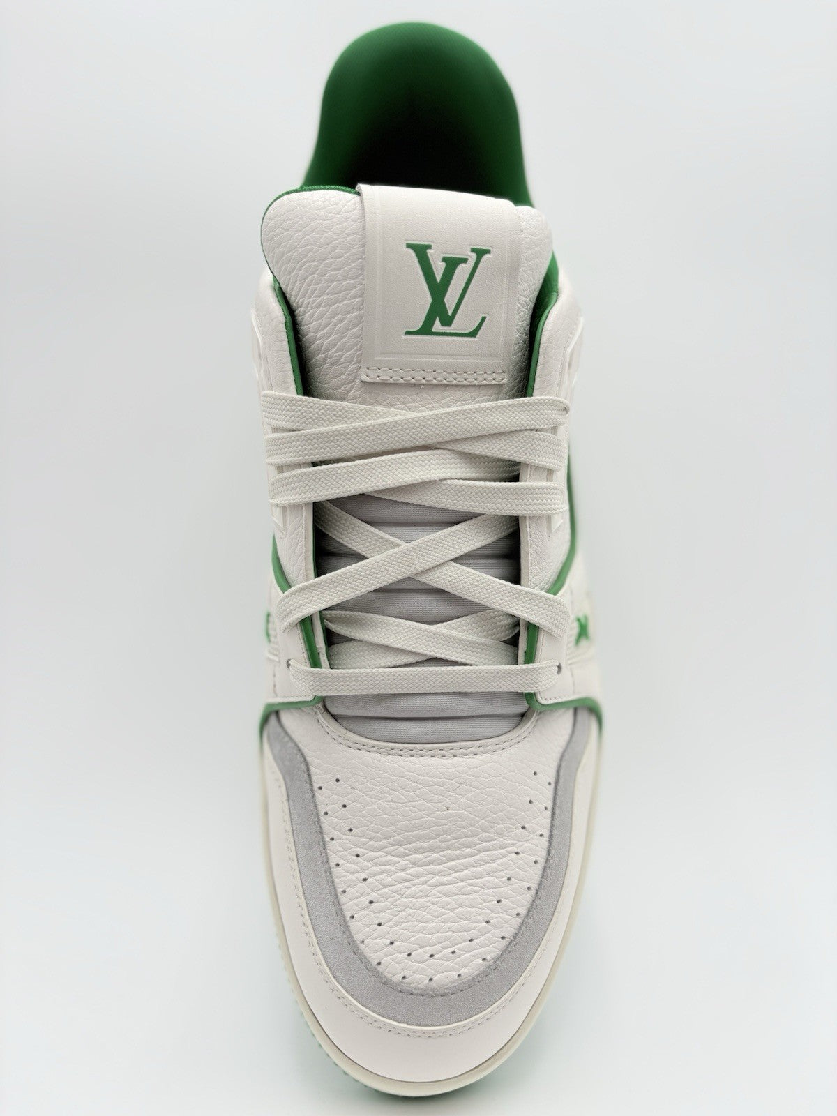 Size 9 LV (10-10.5 US) - Louis Vuitton Trainer ' White Green ' | ONLY WORN 1-3x