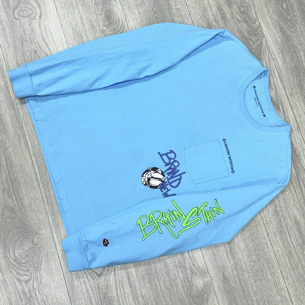 Size XL - Chrome Hearts Matty Boy Brain New Long Sleeve Shirt ' Blue ' | GREAT!