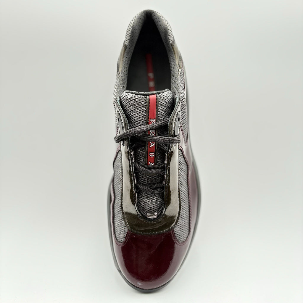 Size 8 UK (9 US) - Prada Americas Cup ' Burgundy Grey ' | SUPER CLEAN!