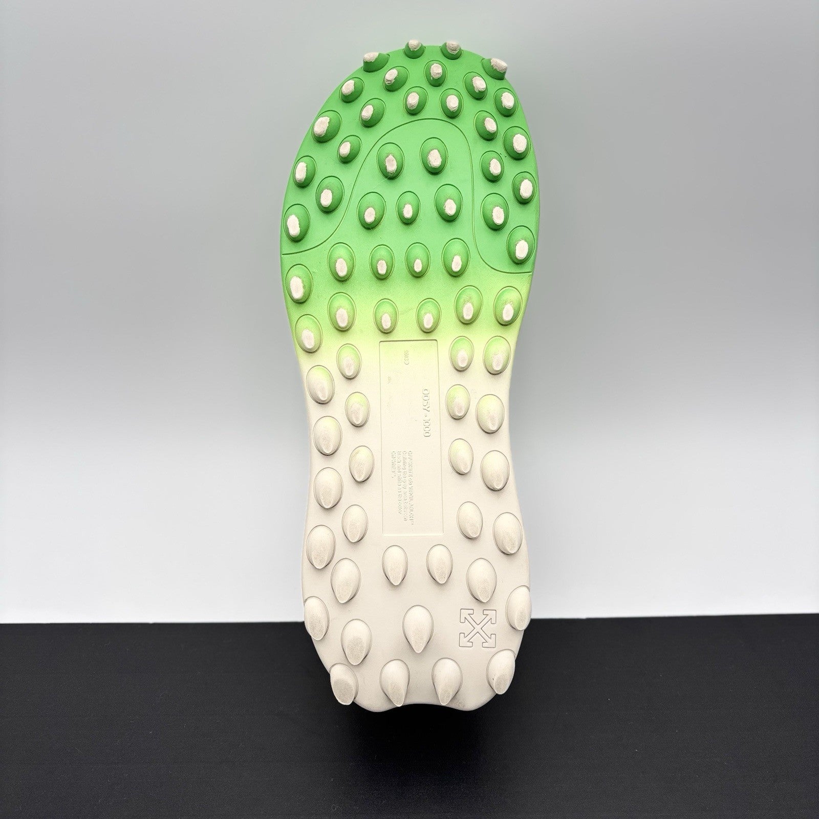 Size 45 (12 US) Off-White ODSY-1000 ' White, Green Spray Paint ' | GREAT!