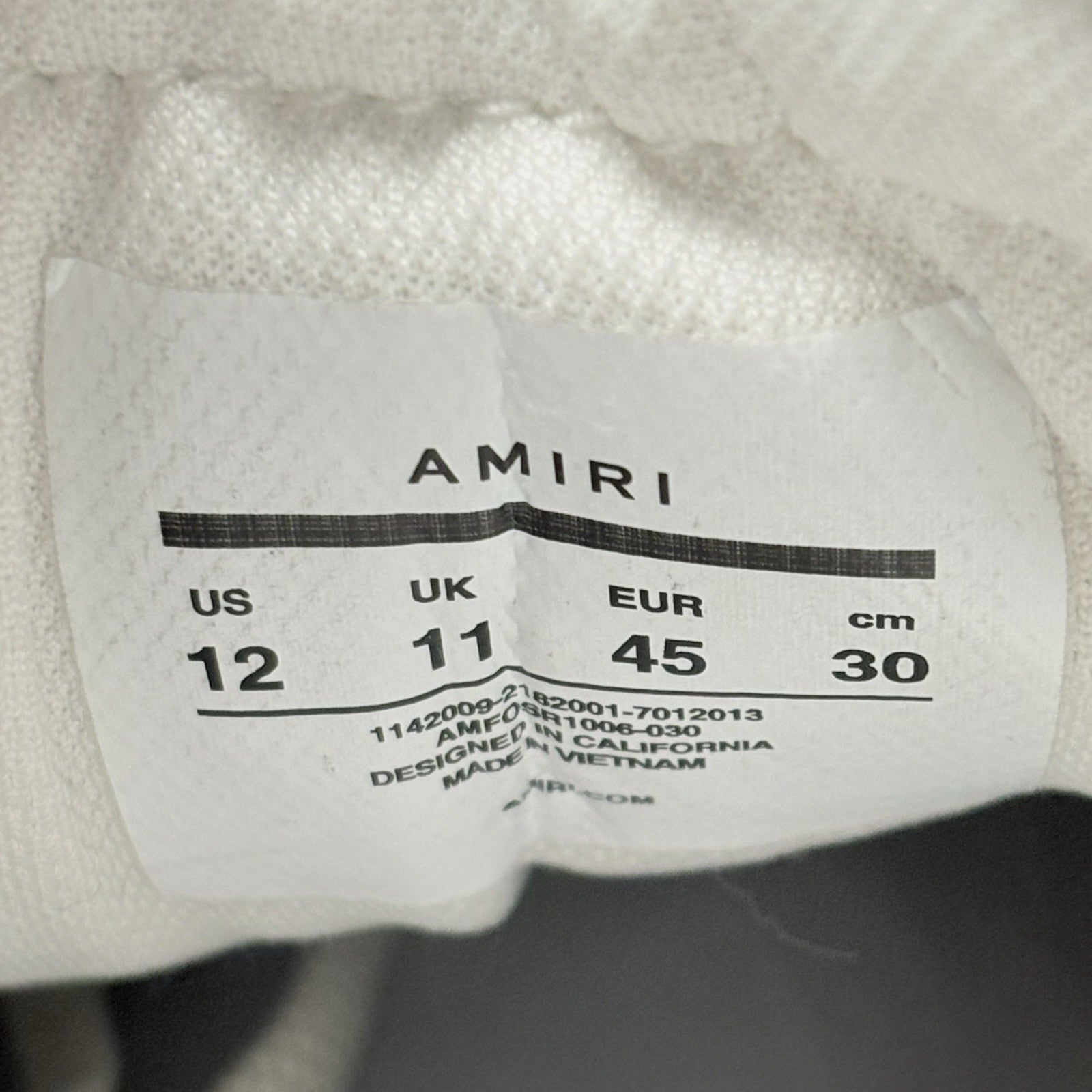 Size 45 (12 US) Amiri Skel Low Top Sneakers ' Grey ' | SUPER CLEAN!