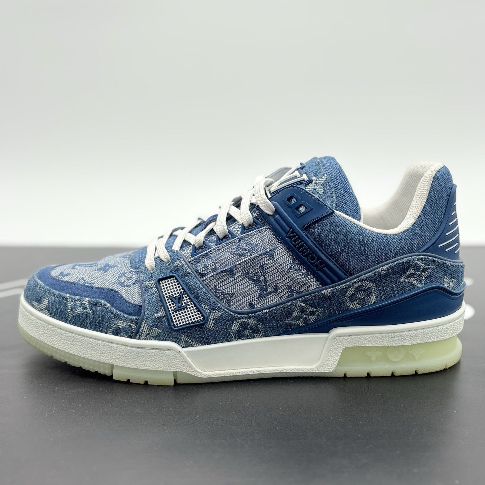 Size 8 LV (9-9.5  US) - Louis Vuitton Trainer Denim | SUPER CLEAN!