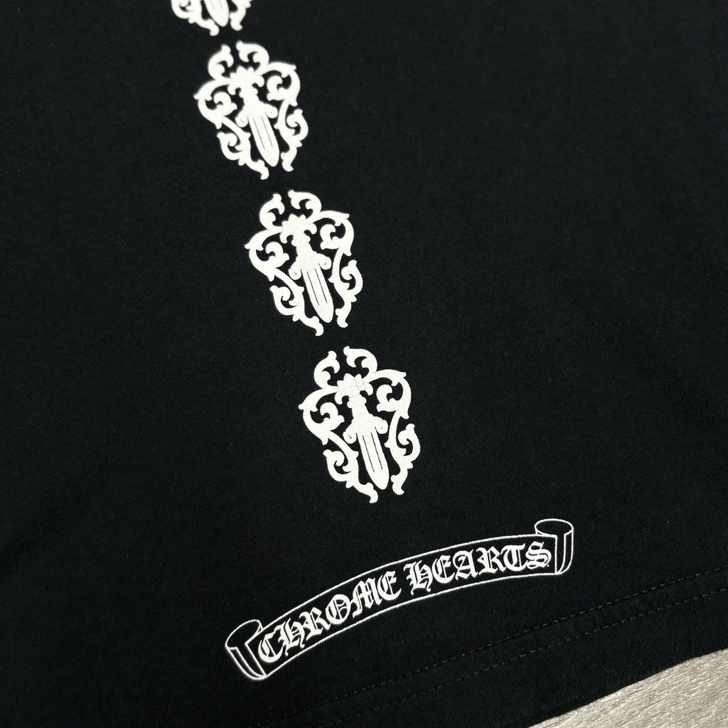 Size S - Chrome Hearts Dagger & Vine Spine Long Sleeve ' Black ' | SUPER CLEAN!